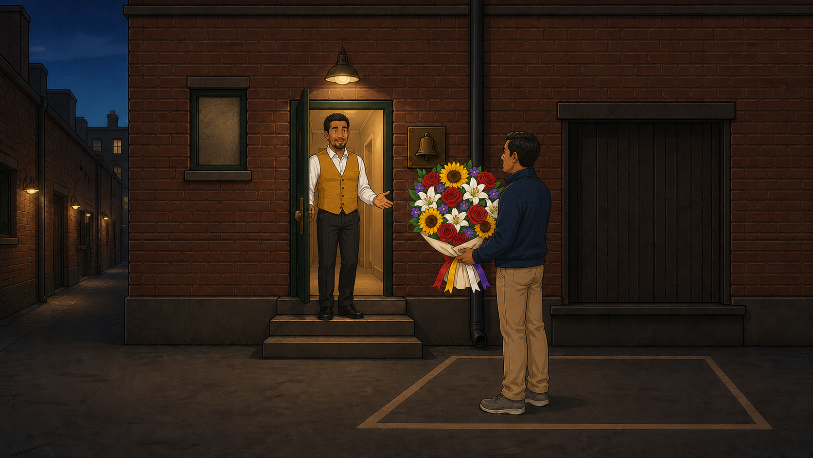 Cena 1 de 7 da história No One Ordered the Flowers